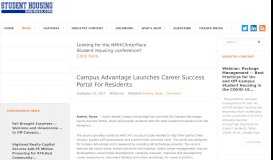 
							         Campus Advantage Launches Career Success Portal For Residents ...								  
							    