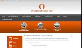 
							         Campus Behavior Coordinators • Page - Orangefield ISD								  
							    