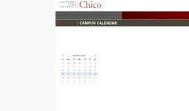 
							         Campus Calendar – CSU, Chico								  
							    