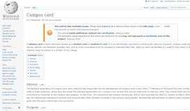 
							         Campus card - Wikipedia								  
							    