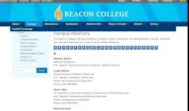 
							         Campus Directory | Beacon College								  
							    