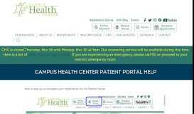
							         Campus Health Center Patient Portal Help								  
							    