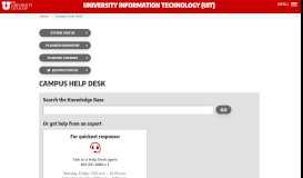 
							         Campus Help Desk - University Information Technology - The ...								  
							    
