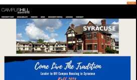 
							         Campus Hill - Syracuse University: Home								  
							    