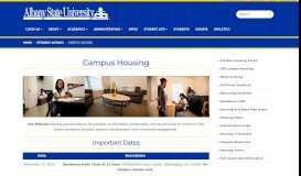 
							         Campus Housing - Albany State University								  
							    