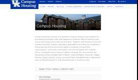 
							         Campus Housing | UK Housing - University of Kentucky								  
							    