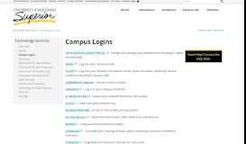 
							         Campus Logins - Technology Services - UW-Superior								  
							    