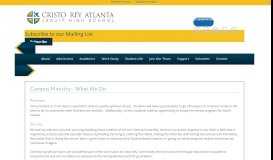 
							         Campus Ministry - What We Do - Cristo Rey Atlanta								  
							    