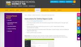 
							         Campus Parent Portal / Instructions for Online Report Cards - ISD 728								  
							    