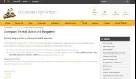 
							         Campus Portal Account Request - El Capitan High School								  
							    