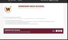 
							         Campus Portal For Parents - Windsor High School								  
							    