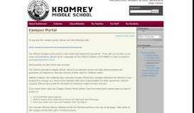 
							         Campus Portal | Kromrey Middle School								  
							    