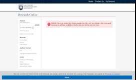 
							         Campus portal - Research Online - UOW								  
							    