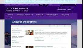 
							         Campus Resources - California Western School of Law								  
							    