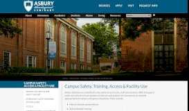 
							         Campus Safety, Access & Facility Use - Asbury Theological Seminary								  
							    