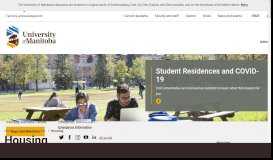 
							         Campus - Student Residences - Buildings and ... - University of Manitoba								  
							    