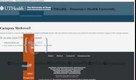 
							         Campus Webmail - Main - UTHealth								  
							    