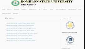 
							         Campuses - Romblon State University								  
							    