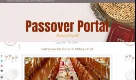 
							         Campuswide Seder In College Hall | Passover Portal | Chabad on ...								  
							    