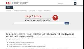 
							         Can an authorized representative submit an offer of employment on ...								  
							    