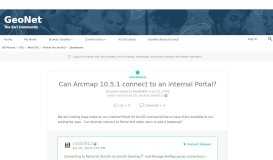
							         Can Arcmap 10.5.1 connect to an internal Portal? | GeoNet								  
							    