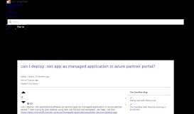 
							         can I deploy .net app as managed application in azure partner ...								  
							    