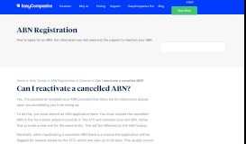 
							         Can I reactivate a cancelled ABN? | EasyCompanies								  
							    