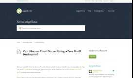 
							         Can I Run an Email Server Using a Free No-IP Hostname?								  
							    