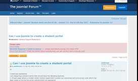 
							         Can I use Joomla to create a student portal - Joomla! Forum ...								  
							    