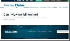 
							         Can I view my bill online? | Fairfax Water - Official Website								  
							    