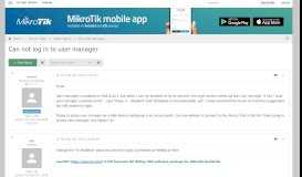 
							         Can not log in to user manager - MikroTik - MikroTik - Forum								  
							    