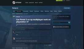 
							         Can Portal 2 co-op multiplayer work on playstation 4? :: Portal 2 ...								  
							    