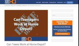 
							         Can Teens Work at Home Depot? - Jobs For Teens HQ								  
							    