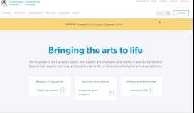 
							         Canada Council for the Arts | Bringing the arts to life								  
							    