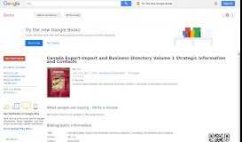 
							         Canada Export-Import and Business Directory Volume 1 ...								  
							    