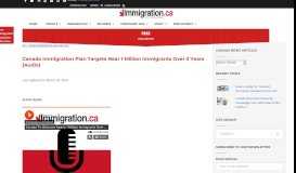 
							         Canada Immigration Plan Targets Near 1 Million Immigrants Over 3 ...								  
							    