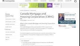 
							         Canada Mortgage and Housing Corporation (CMHC)								  
							    