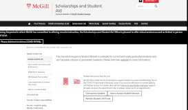 
							         Canada Student Aid | Scholarships and Student Aid - McGill University								  
							    
