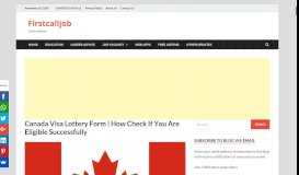
							         Canada Visa Lottery 2019/2020 Online Application Form is out – See ...								  
							    