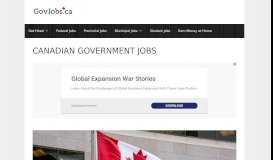 
							         Canadian Government Jobs 2019 | GOVJOBS.CA								  
							    