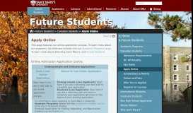 
							         Canadian students - apply online - Saint Mary's University								  
							    