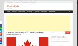 
							         Canadian Visa Lottery 2019-2020 Application Form Portal Now Open ...								  
							    