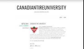 
							         canadiantireuniversity - Canadian Tire University								  
							    