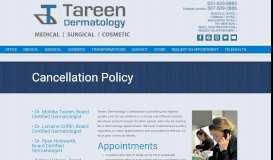 
							         Cancellation Policy | Tareen Dermatology | Roseville Minnesota								  
							    