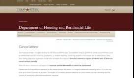 
							         Cancellations : Department of Housing and Residential Life : Texas ...								  
							    