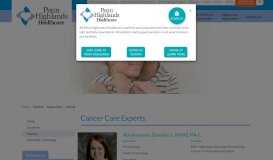 
							         Cancer Care Experts | Penn Highlands Healthcare								  
							    