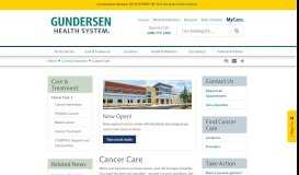 
							         Cancer Care - Gundersen Health System								  
							    