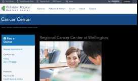 
							         Cancer Center | Wellington Regional Medical Center								  
							    