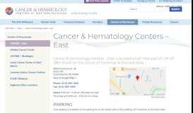 
							         Cancer & Hematology Centers - East - CHCWM - Cancer ...								  
							    