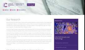 
							         Cancer Research UK Manchester Institute > Our Research								  
							    